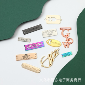 Zinc Alloy Metal Logo <b>Tag</b> for Garment Jeans Hang <b>Tag</b> Caps Clothing Accessory - Product Image 1