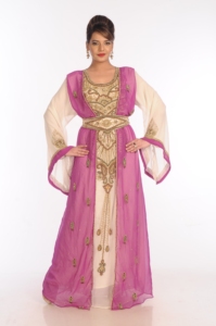 Caftanes Georgette multicolores con bordado Zari Work ODM Supply Característica transpirable para uso islámico - Product Image 5