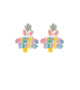 ต่างหูลูกปัดทำมือหลากสีสำหรับสตรีและเด็กผู้หญิงแครอทอีสเตอร์พร้อมกระต่ายเครื่องประดับฤดูใบไม้ผลิสำหรับวันหยุด - Product Image 3