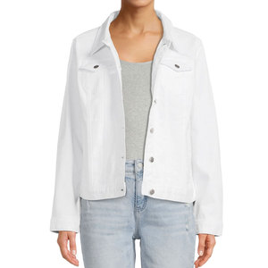 2024 haute rue sur mesure femmes Denim veste automne Premium respirant coupe-vent réversible toile coton remplissage fantaisie - Product Image 1