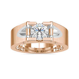 Bague en diamant taillé rond de 1.00 carats cultivée en laboratoire tendance classique bijoux de fiançailles et de mariage en or jaune 14 carats pour les fêtes - Product Image 5