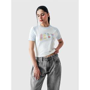 Camiseta Informal para Bebé GRVY con Flores, Tejido Jersey Transpirable - Product Image 1