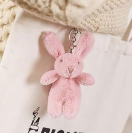 Porte-clés en peluche lapin en coton mignon 3,5 pouces Mini porte-monnaie Charme Pendentif Cadeau Fabriqué en Inde pour femmes - Product Image 2