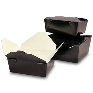 Bio-Pak Black Disposable <b>Lunch</b> <b>Boxes</b> for Take-Out Eco-Friendly and Stylish - Product Image 1