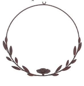 Portavelas de hierro con diseño de flores y hojas de forma redonda, soporte decorativo hecho a mano para velas de Navidad y festivales - Product Image 3