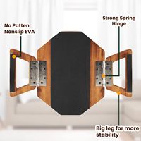 Acacia Wood Sofa Armlehne Tablett-Tisch clip Octagon - Couch Arm Tisch für breite Couches-Holz Beistell tische