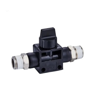 Raccord de vanne à main pneumatique HVFF 4mm12mm connecteur à poussée rapide à 2 voies nouvel état machines en cuivre 8mm Tube industries agricoles - Product Image 2