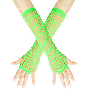 Long Fingerless <b>Mesh</b> Fishnet Gloves for Women Casual Daily Use Nylon Quick Dry Touchscreen Cosplay Costume Party Dance - Product Image 3