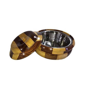 Caja para Roti Chapati de Madera de Mango con Tapa Metálica y Diseño Moderno a Bajo Precio para Forma Hexagonal - Product Image 4
