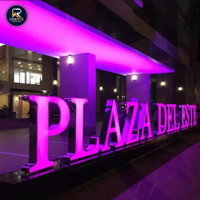 Enseigne publicitaire 3D en acrylique LED illuminée personnalisée 2024 avec design écologique pour entreprises et hôpitaux, taille personnalisable