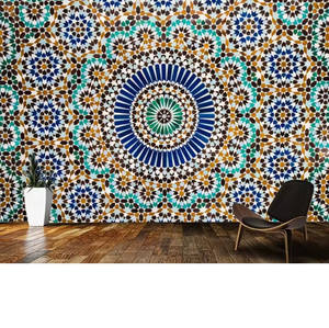 Productos Personalizados 3D <span class=keywords><strong>Papel</strong></span> De Parede Azulejos Marroquíes Fondo Retro Abstracto <span class=keywords><strong>Papel</strong></span> Tapiz Sala De Estar Tv Dormitorio Cocina Pared 3D - Product Image 3