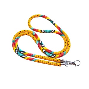 Cordón de cuentas de semillas hecho a mano al por mayor para pedido personalizado collar de cordón de cuentas personalizado con cuentas de semillas y gancho - Product Image 1