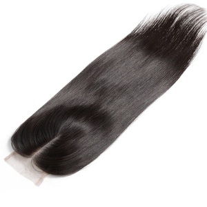 4x4 Cierre de encaje recto Cabello humano HD Cierre de encaje Parte libre 100% Cabello virgen brasileño Pre arrancado con cabello de bebé - Product Image 6