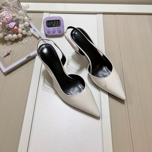 Zapatos de Tacón Alto Elegantes de PVC para Mujer, Sandalias de Moda con Punta en Pico para Verano y Otoño, con Plantilla de Goma Resistente - Product Image 1