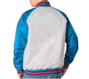 Custom Satin Varsity Jacket Chenille Bordado Logo Custom Logo Jacket Satin Varsity CollegeBaseballjacket para los hombres - Product Image 2