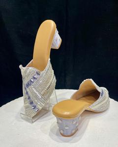 Luxury Hand-Embroidered Punjabi <b>Jutti</b> for Women Bridal & Party Wear Ethnic Footwear Available for Sale - Product Image 5