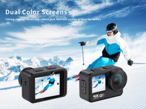 Meilleures Recommandations Mini Caméra d'<span class=keywords><strong>Action</strong></span> Sous-Marine Sportive Écran Tactile Double Écran 21M Étanche Real4K 60Fps EIS Brevet Exclusif OEM WIFI - Product Image 3