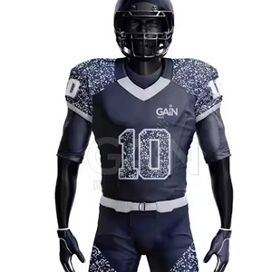 Meilleure vente : Ensembles d'uniformes de football américain pour adultes 2025 – Tenues d'entraînement respirantes 100 % polyester à manches courtes - Product Image 4