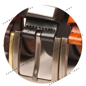 Ceinture de sport pour hommes Designer de qualité en cuir de vachette composite double couche avec ceinture et boucle personnalisées solides/ceintures en cuir véritable/métal - Product Image 6