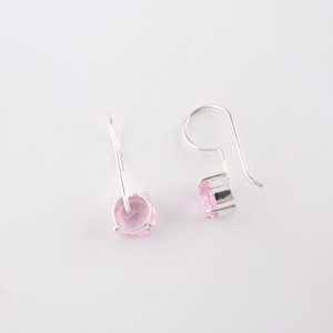 Pendientes de Plata de Ley Chapados en Oro con Morganita Rosa, Certificados por IGI, Piedra de Nacimiento de Junio, Regalo de Aniversario para Mujer - Product Image 2