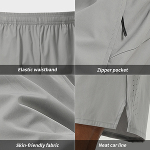 Ropa deportiva Pantalones cortos para hombre con bolsillos Secado rápido Transpirable Ropa al aire libre Entrenamiento Poliéster Pantalones cortos para correr para hombres Gimnasio - Product Image 2