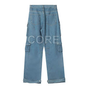Dernière arrivée Pantalon en jean cargo à poches multiples pour femmes Pantalon en jean cargo à poches multiples pour femmes à séchage rapide - Product Image 2