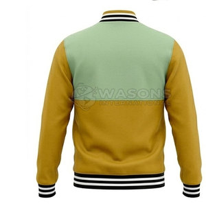 Chaqueta Letterman de Invierno con Cuello Alto, Estilo Moderno, Logotipo Frontal en Color Contrastante, Lavable, de Alta Calidad y Agradable al Tacto - Product Image 6