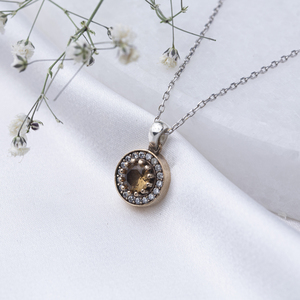 Colgante de piedra de circonia cúbica de forma redonda Zultanit, abalorio auténtico turco hecho a mano, joyería de plata de ley 925, venta al por mayor - Product Image 3