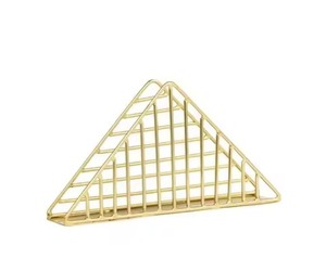 Servilletero triangular de oro rosa Premium, organizador de pañuelos de Metal minimalista para decoración elegante de comedor y cocina - Product Image 6