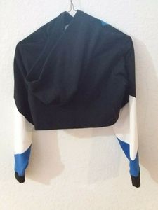 Conjuntos Deportivos Casuales de Alta Calidad para Mujer, Sudadera Corta con Capucha, Holgada, Ligera, con Bloques de Color y Estampado - Product Image 1