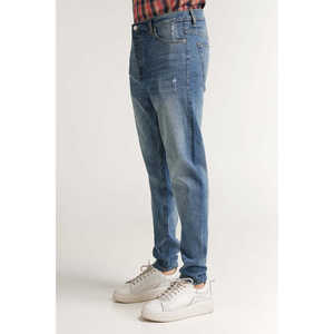 กางเกงยีนส์สีน้ำเงินเอวกลางทรงตรงขากว้างสไตล์วินเทจ Y2K พร้อมลายปัก กางเกงยีนส์ถักไหมพรมสำหรับฤดูหนาว MN-JNS-WS23-008 - Product Image 4