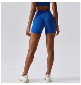 Custom logo Solid Front Wholesale Women <b>Sport</b> Workout Set <b>Sports</b> <b>Bra</b> and High Waist Shorts Fitness Activewear - Product Image 6