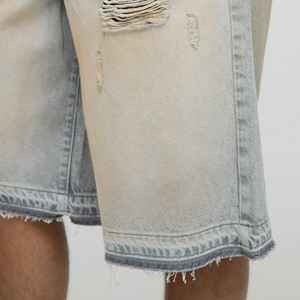 Pantalones Cortos de Mezclilla para Hombre, Diseño Nuevo, Alta Calidad, Color Liso, Precio al por Mayor, Pantalones Cortos Deportivos para Hombre - Product Image 6