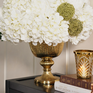 Vase à fleurs de table martelé en métal doré de luxe moderne style de Noël pour la décoration de la maison et du mariage à l'extérieur - Product Image 5