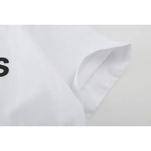 T-shirts en coton décontractés pour hommes et femmes, unisexes, imprimés et de couleur unie, avec col rond, coupe ample et motif graphique en lettres - Product Image 5