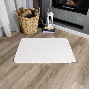 Alfombra de Piel Sintética de Felpa Color Marfil Moonbeam, Antideslizante, Suave, 60x90 cm - Product Image 6