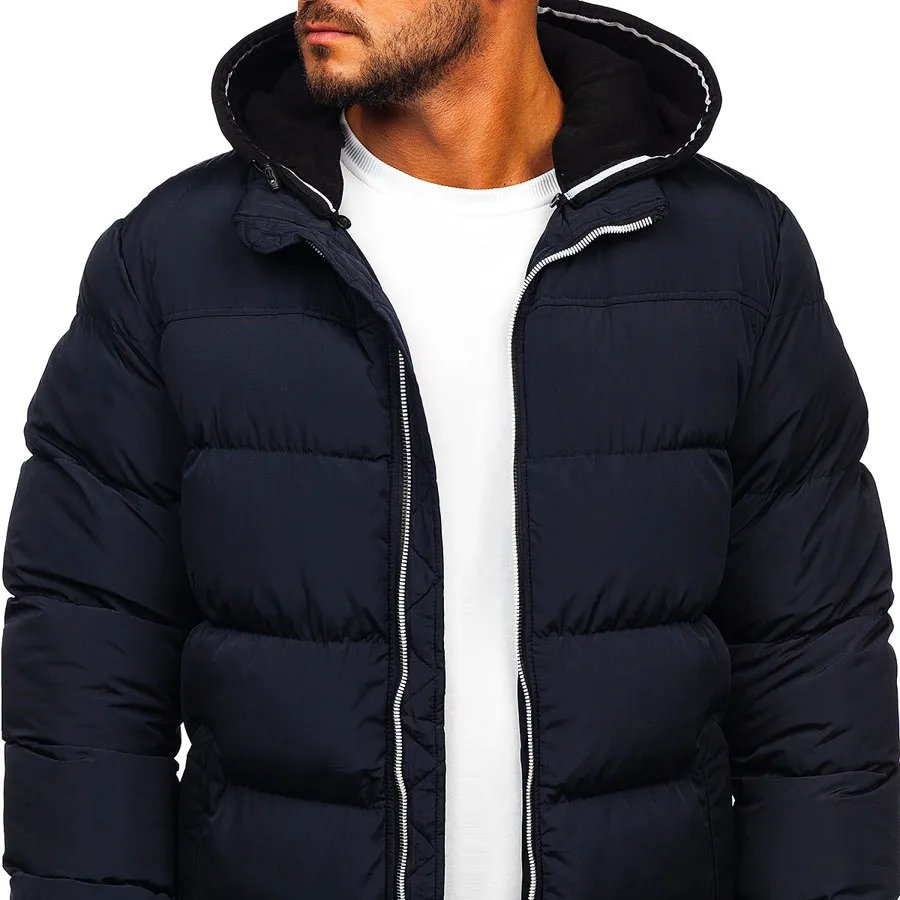 Mens Outdoor Jacket Hooded Puffer Down Parka Coats Classic Winter Casual Windproof Water Resistant Lightweight Jacket