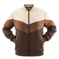 Blouson Bomber Homme Personnalisé Colorblock Imperméable Respirant Coupe-Vent avec Logo Frontal Style Hiver Urbain – Vente en Gros
