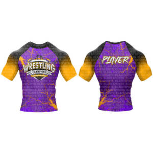 เสื้อมวยปล้ำแบบยืดได้ผ้าโพลีเอสเตอร์แบบ100% น้ำหนักเบาระบายอากาศได้ดีสำหรับทีมผู้ใหญ่ - Product Image 3