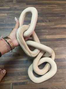 Chaîne à maillons en bois faite à la main ovale noire décor en bois naturel bois de manguier utilisé pour la décoration Design Unique pour vaisselle - Product Image 5