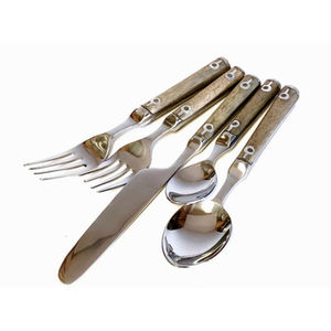 Ensemble de couverts de qualité supérieure en acier inoxydable avec manche en bois élégant, parfait pour les ustensiles de cuisine, les couverts de mariage - Product Image 5