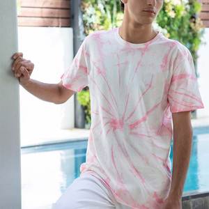Streetgrace tie dye <b>tshirts</b> for men custom summer wear breathable cotton oem production with private label and logo design - Product Image 3