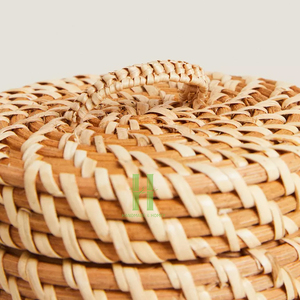 Cesta de almacenamiento de ratán más vendida para juguetes de niños Cesto de ratán con tapa Cesta de joyería Cesta de regalo Cestas Diseños OEM - Product Image 6