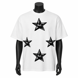 เสื้อยืดคอตตอนคุณภาพสูงสั่งทำพิเศษไซส์ใหญ่สำหรับผู้ชาย สไตล์สตรีทแวร์ พิมพ์ลายกราฟิก แฟชั่นเสื้อยืดเนื้อหนา - Product Image 1