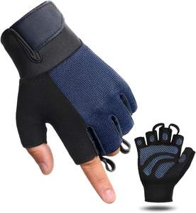 Gants de cyclisme demi-doigt de qualité supérieure unisexe en cuir - Product Image 5