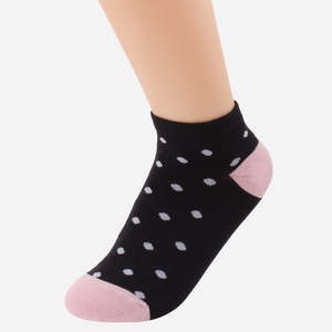 Unze London <b>Women's</b> LINDA Dotted Cotton <b>Socks</b> Cozy Vintage Ankle Length Breathable <b>Warm</b> Embroidered Print Pattern Cute Daily Use - Product Image 2