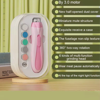 Coupe-ongles électrique sans BPA pour bébé et kit de manucure, pliable avec poignée, prise EU, pour 0-12 mois