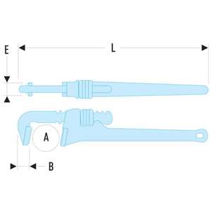 Llaves de tubo Facom 90 Offset modelo americano de aleación ligera - Product Image 2