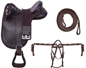 Conjunto de Silla de Montar Australiana de Alta Calidad, Cuero Duradero, Completo con Cabezada, Riendas, Cincha y Pechera a Juego, Personalizable - Product Image 6