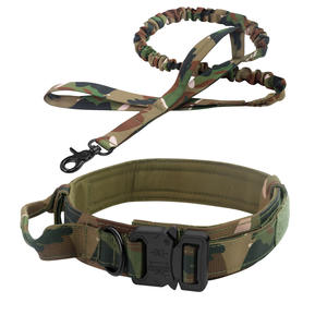 Venta al por mayor táctico Bundgee Tough <span class=keywords><strong>Dog</strong></span> Extra grueso <span class=keywords><strong>Collar</strong></span> y correa Set para perros grandes de Pastor Alemán - Product Image 1